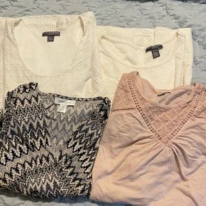 Lot of small maternity items 1 dress 3 tops and 3 nursing shirts